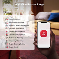 roborock Qrevo S5V Robot Vacuum Cleaner with Mop, FlexiArm Edge Mopping, 12,000Pa Suction, Dual Zero-Tangle System, Smart Obstacle Avoidance, 10mm Mop Lifting, All-in-One Dock, White