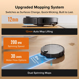 roborock Qrevo Edge 2 Robot Vacuum Cleaner with Mop, 25,000 Pa HyperSuction, Zero-Tangle, 3.14" Ultra-Slim, AI Obstacle Avoidance, FlexiArm Technology, 80°C Hot-Water Mop Washing & Dock Self-Cleaning