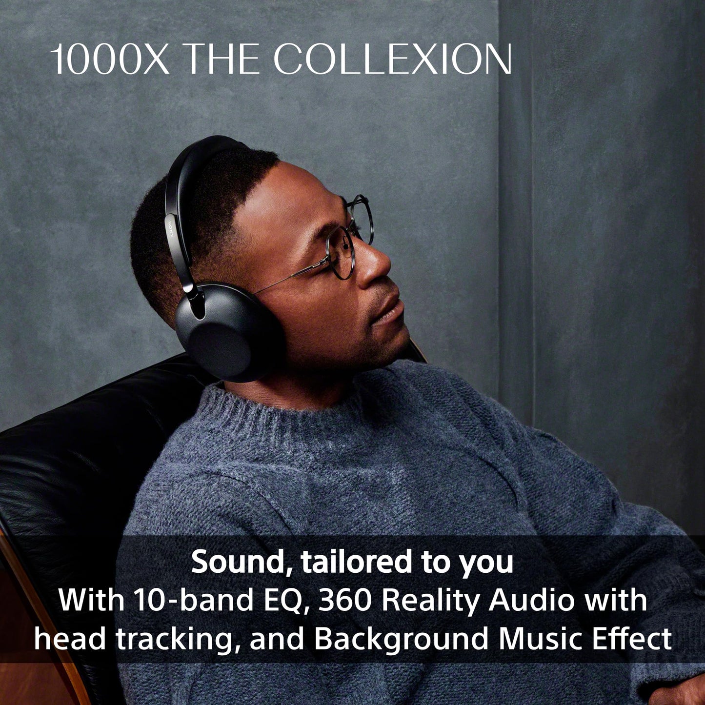 SONY 1000X THE COLLEXION Luxury Over-Ear Wireless Bluetooth Headphones, Studio-Grade Hi-Res Sound,Premium Noise Cancelling, 360 Spatial Audio, Durable Case, iOS & Android – Platinum, New Model