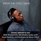 SONY 1000X THE COLLEXION Luxury Over-Ear Wireless Bluetooth Headphones, Studio-Grade Hi-Res Sound,Premium Noise Cancelling, 360 Spatial Audio, Durable Case, iOS & Android – Platinum, New Model