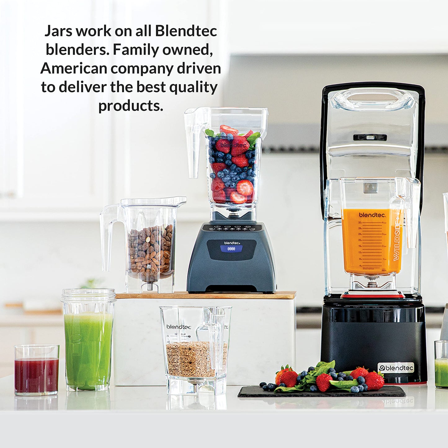 Blendtec Total Classic Original Blender with WildSide Jug - Professional-Grade Power - 6 Pre-Programmed Cycles - 10-Speeds - Black, TD43PA01-UKCOST