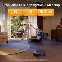 roborock Qrevo Series Robot Vacuum Cleaner with Mop, 10,000Pa Suction, Upgraded from Qrevo S, Dual Anti-Tangle Brushes, Smart Obstacle Avoidance, Auto Mop Washing&Drying, All-in-One Dock,Black(QV 35S)