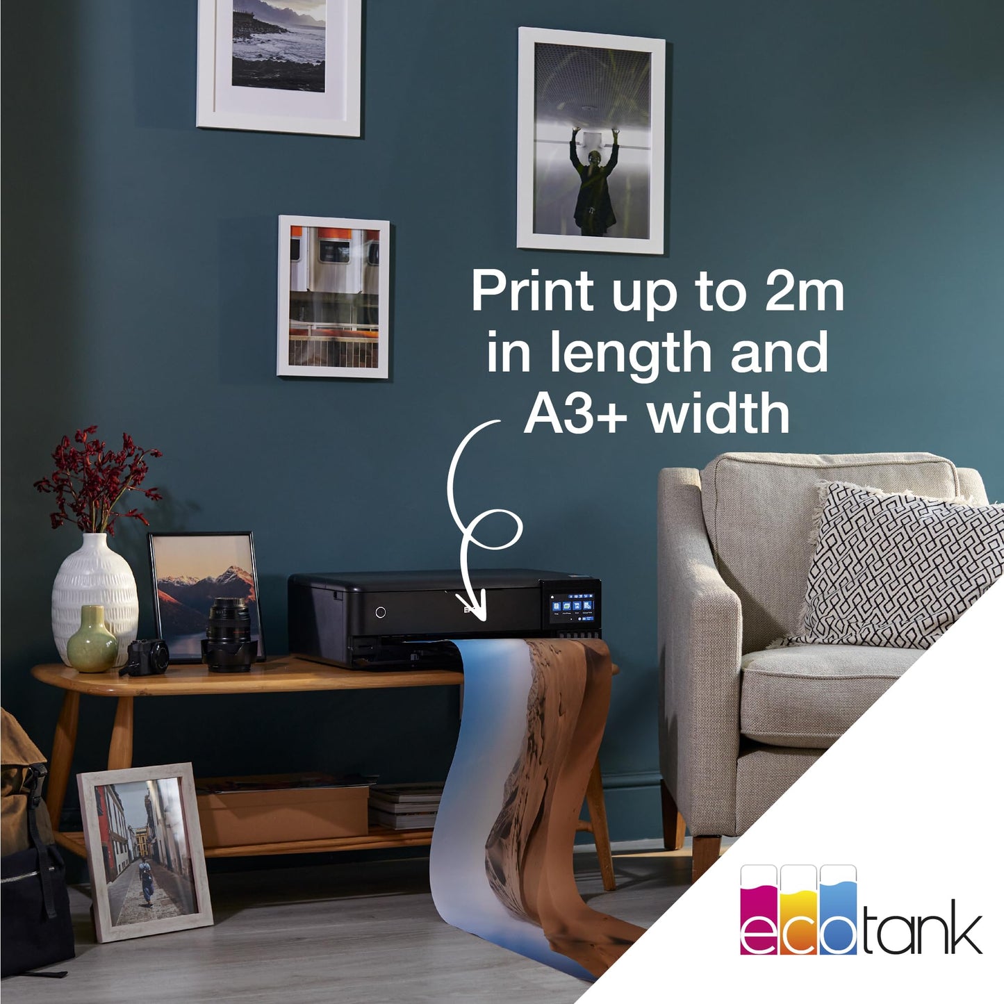 Epson EcoTank ET-8550 Ink Tank Printer | Photo Printing | 6-Colour Inks | Wireless | A3+ | Print, Copy, Scan | 10.9cm Touchscreen | Double-Sided Printing | Rear Paper Feed