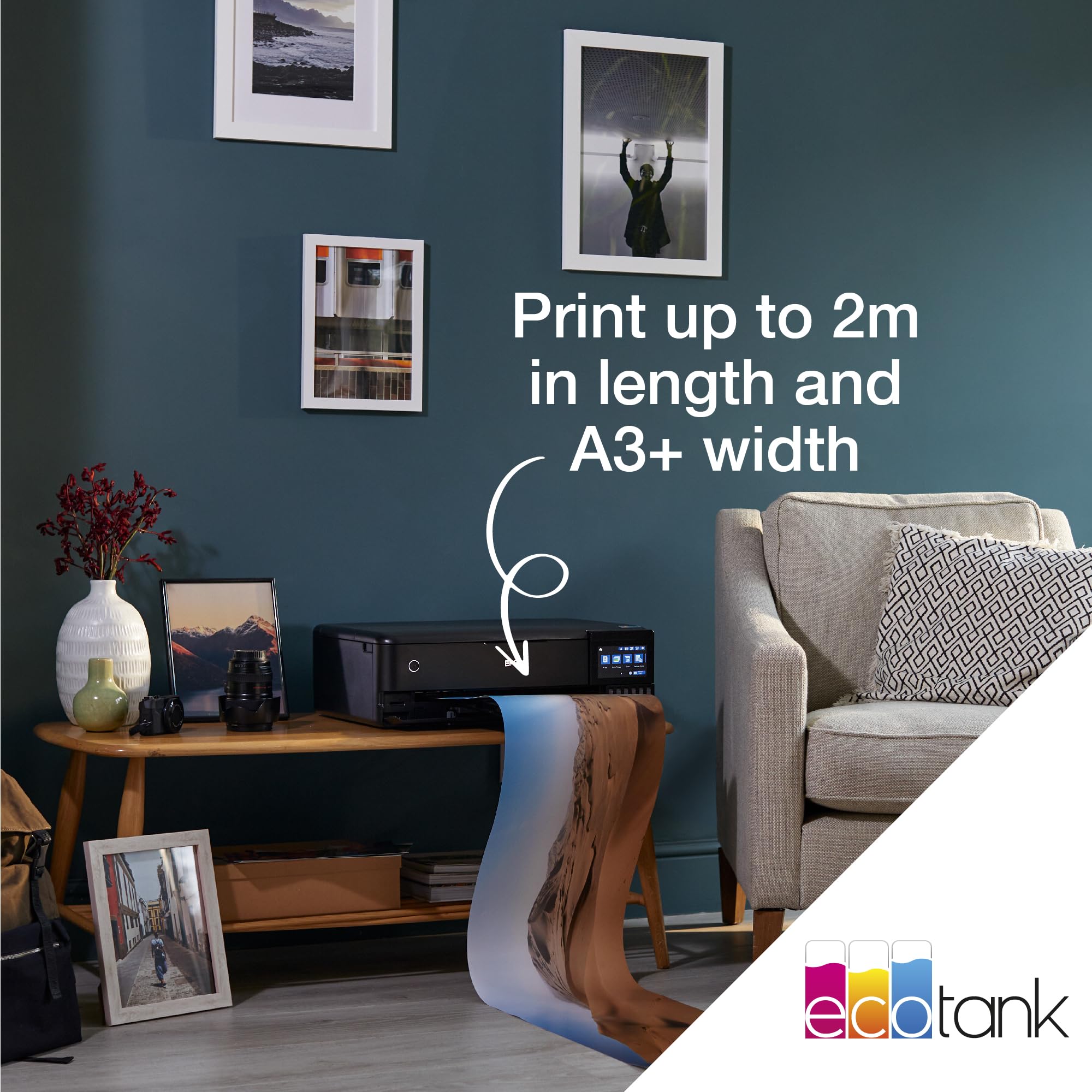 Epson EcoTank ET-8550 Ink Tank Printer | Photo Printing | 6-Colour Inks | Wireless | A3+ | Print, Copy, Scan | 10.9cm Touchscreen | Double-Sided Printing | Rear Paper Feed