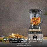 Ninja 3-in-1 Detect Power Blender Processor Pro, Powerful 1200W Blender, Food Processor Bowl, Dough Blade, 2x Single Serve Cups, Jug, Make Pizza Dough, Blend, Chop & Mix, Stone Gold, TB401UKSTGD