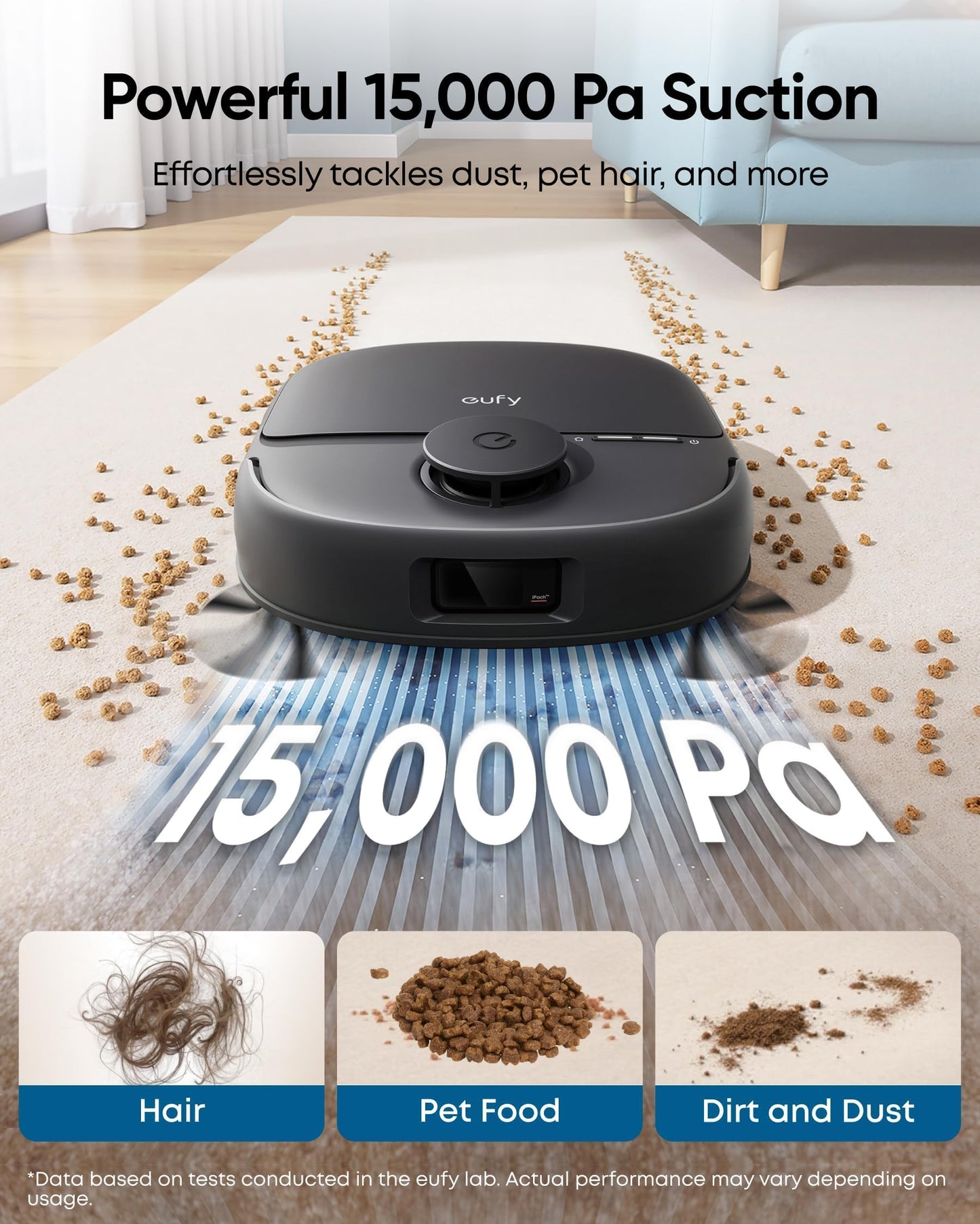 eufy New Robot Vacuum Cleaner With Mop,C28 Omni,Self-Cleaning Roller Mop,Upgraded from X10 Pro,15,000Pa Suction,All-in-1 Station,Tangle-Free,Auto Mop Wash&Dry,AI Obstacle Avoidance,LiDAR Navigation