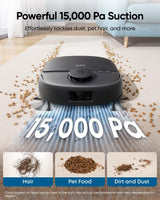 eufy New Robot Vacuum Cleaner With Mop,C28 Omni,Self-Cleaning Roller Mop,Upgraded from X10 Pro,15,000Pa Suction,All-in-1 Station,Tangle-Free,Auto Mop Wash&Dry,AI Obstacle Avoidance,LiDAR Navigation