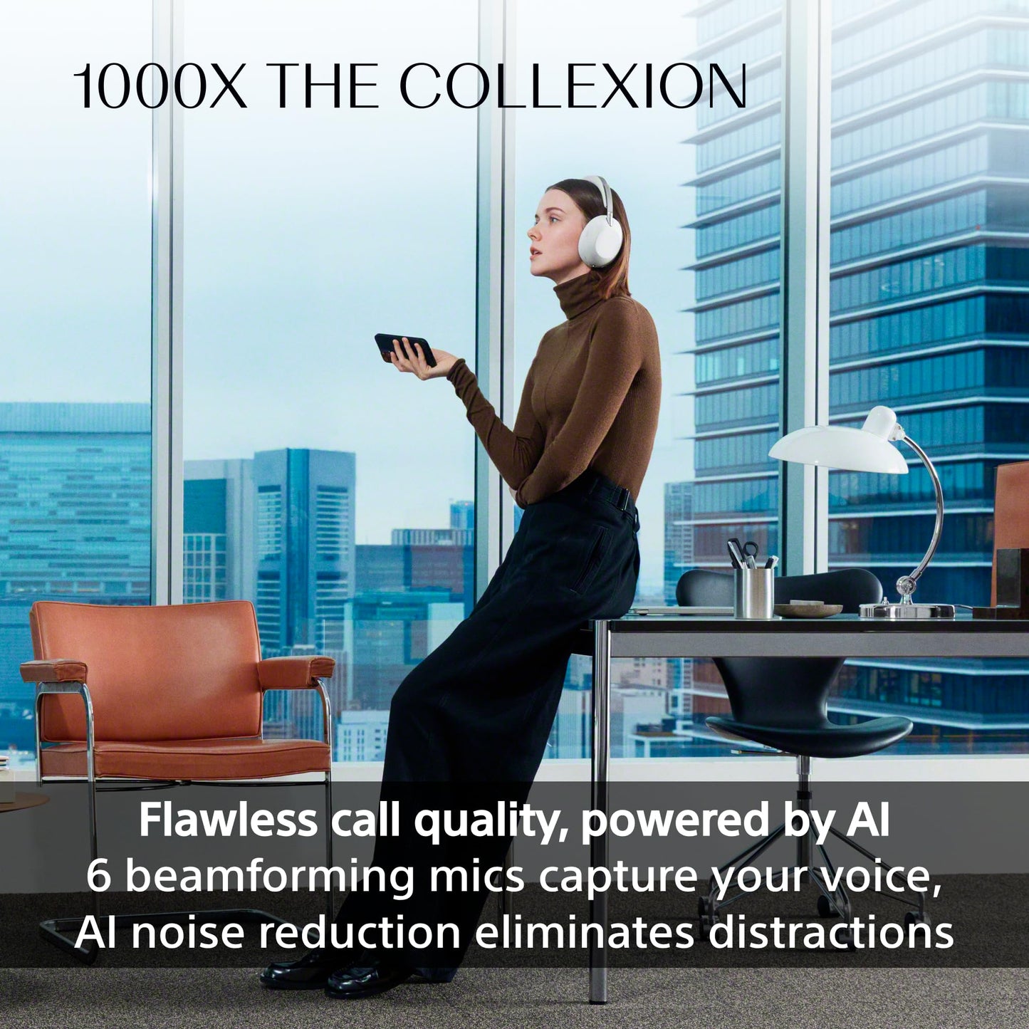 SONY 1000X THE COLLEXION Luxury Over-Ear Wireless Bluetooth Headphones, Studio-Grade Hi-Res Sound,Premium Noise Cancelling, 360 Spatial Audio, Durable Case, iOS & Android – Platinum, New Model
