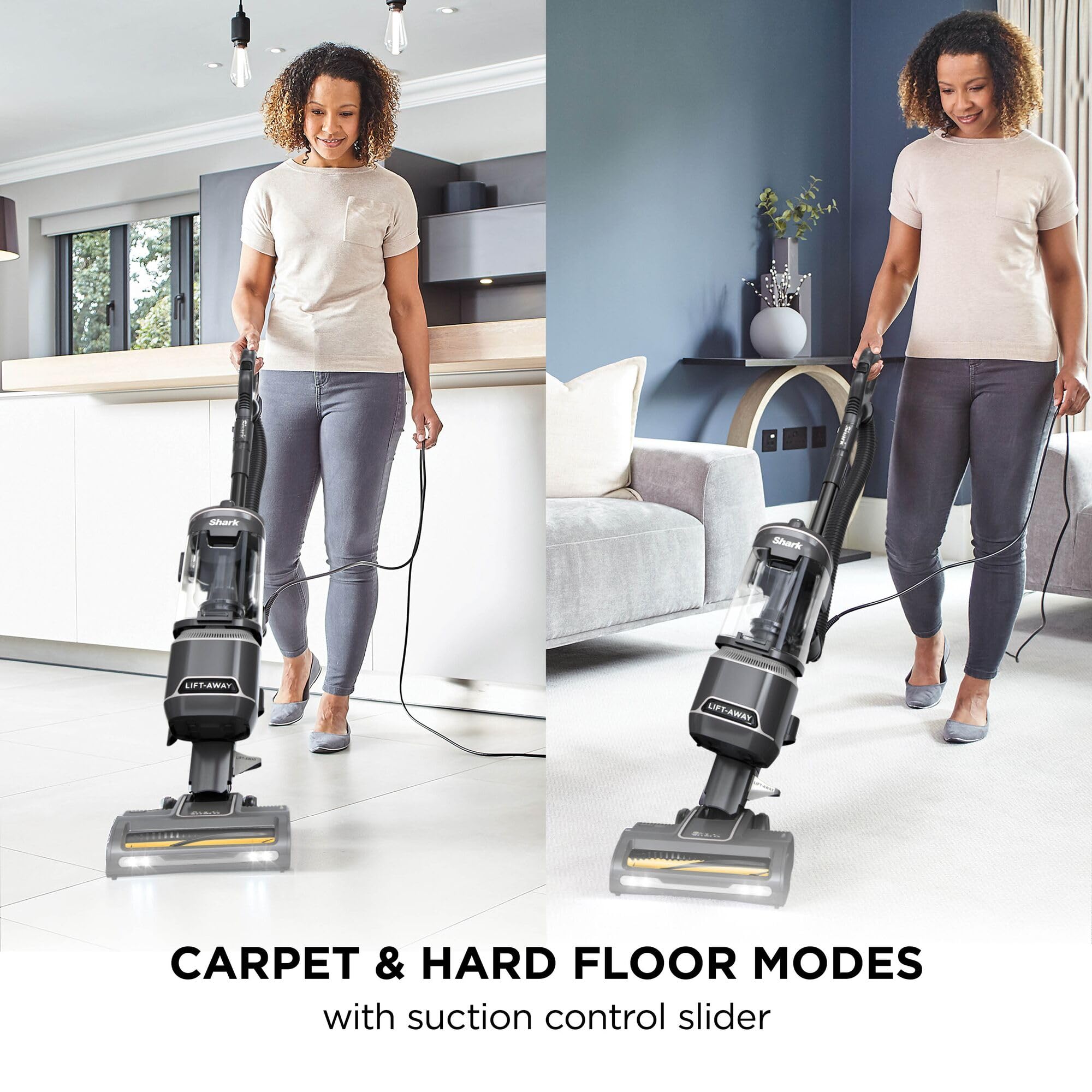 Shark Corded Upright Vacuum Cleaner 1.1L with Anti Hair Wrap Technology, Pet Model, LED Headlights, Lift-Away, Anti-Allergen, 8m Cord, 750W, 5 Attachments inc Pet Tool, Black, NZ691UKTDB
