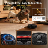 roborock Qrevo S Pro Robot Vacuum Cleaner with Mop, 18,500 Pa Suction, Upgraded from QV 35S, Anti-Tangle, Smart Obstacle Avoidance, Custom Carpet Strategy, 75°C Mop Self-Cleaning, All-in-One Dock