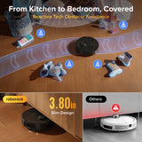 roborock Qrevo S Pro Robot Vacuum Cleaner with Mop, 18,500 Pa Suction, Upgraded from QV 35S, Anti-Tangle, Smart Obstacle Avoidance, Custom Carpet Strategy, 75°C Mop Self-Cleaning, All-in-One Dock