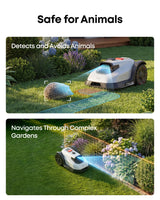 eufy New Robot LawnMower C15 without Boundary Cable with Garage, 500 m² Coverage, TrueVision, No RTK, No Signal Issue, Hands-Free Auto Mapping, Animal Safe, Smart Navigation, Ride on Edge Cutting