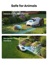 eufy New Robot LawnMower C15 without Boundary Cable with Garage, 500 m² Coverage, TrueVision, No RTK, No Signal Issue, Hands-Free Auto Mapping, Animal Safe, Smart Navigation, Ride on Edge Cutting