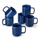 vancasso Starry Coffee Mugs Set of 6, 12oz/360ml Stoneware Coffee Mug with Handle, Tea Cups for Cocoa Milk, Microwave & Dishwasher Safe, Blue