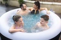 Lay-Z-Spa Miami Hot Tub, 120 AirJet Massage System Inflatable Spa with Freeze Shield Technology, 2-4 Person