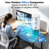 Portable Air Conditioner Air Cooler 6-in-1 Portable Tower Fan,3 Speeds, Storm Mode Cool Mist,Remote Control,Automatic Oscillation,8H Timer LED Display with Ice Packs for Home & Office Use（lvory）