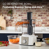 Kenwood FDP65.860WH food processor with 9 attachments. Express Serve and Dice, 1.5L Jug blender and mini chopper, White