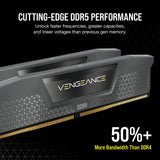 CORSAIR VENGEANCE DDR5 32GB (2x16GB) DDR5 Up to 6000MHz CL36 AMD EXPO Intel XMP iCUE Compatible Computer Memory – Grey (CMK32GX5M2E6000Z36)