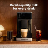 KitchenAid KF2 Fully Automatic Espresso Machine with Iced Coffee, Built-In Grinder, 7 Recipe Options, IntelliGrind Technology, Steam Wand, Matte Black