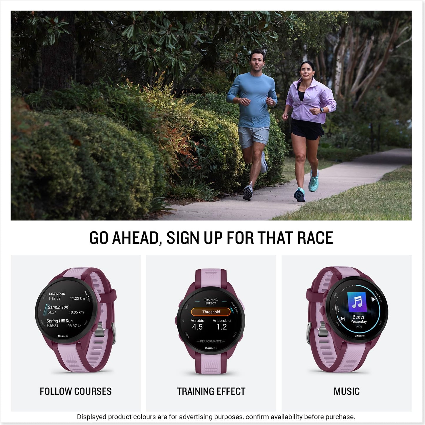 Garmin Forerunner 165 with Music, 43mm GPS running smartwatch, lightweight, AMOLED touchscreen, advanced training & insights, safety & tracking features, up to 11 days battery life, Black