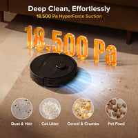roborock Qrevo S Pro Robot Vacuum Cleaner with Mop, 18,500 Pa Suction, Upgraded from QV 35S, Anti-Tangle, Smart Obstacle Avoidance, Custom Carpet Strategy, 75°C Mop Self-Cleaning, All-in-One Dock