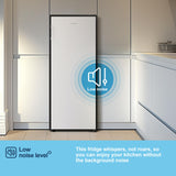Fridgemaster MTL55242E Freestanding Upright Larder Fridge, Reversible Door, 242 Litre, 55cm Width, White, E Rated