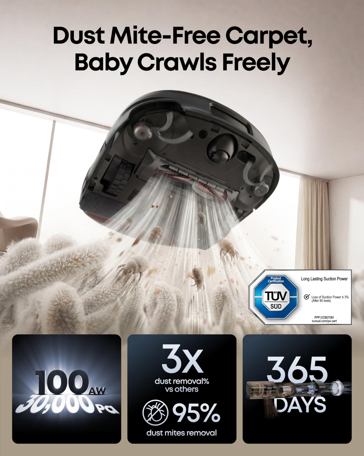 eufy New 2026 Robot Vacuum Cleaner With Mop, Omni S2, Long-Lasting 30,000 Pa Suction, HydroJet 2.0 Self‑Cleaning Roller Mop, CleanMind AI Navigation, All‑in‑One Station, Home-Cleaning Robot