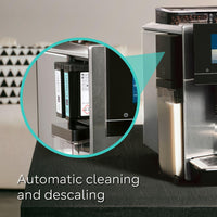 SIEMENS EQ900 Plus Fully Automatic Bean to Cup Coffee Machine, 6.8" Touch Screen Display, Auto Descaling/Cleaning, dual bean containers, baristaMode, beanIdent System, Home Connect, TQ907GZ3