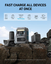 Anker SOLIX C300 Portable Power Station, Outdoor 288Wh LiFePO4 Battery, 300W (600W Surge) Solar Generator, 140W Two-Way Fast Charging, For Camping, Traveling, and Emergencies