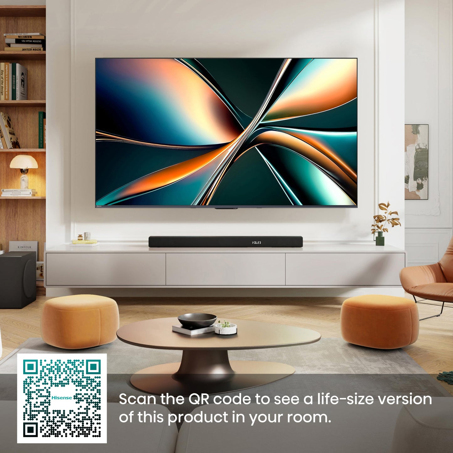Hisense 65" 65U7QTUK MiniLED QLED 144Hz Smart AI TV - Hi-View AI Engine, 144Hz Game Mode PRO, 2.1 Channel, Dolby Atmos, Quantum Dot Colour, Anti-Reflection with Freely, Disney +, YouTube, Netflix