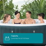 71" x 71" x 26"/1.80m x 1.80m x 66cm Ibiza EnergySense AirJet 6 Dark Green Square