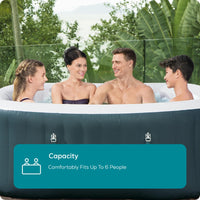 71" x 71" x 26"/1.80m x 1.80m x 66cm Ibiza EnergySense AirJet 6 Dark Green Square