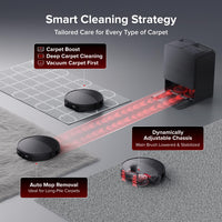 roborock Saros 20 Robot Vacuum Cleaner with Mop, 36,000 Pa Suction, 3.46 in Double-Layer Threshold, Zero-Tangling, Ultra-slim, StarSight Autonomous 2.0, DirTect Technology, 100°C Hot-Water Care
