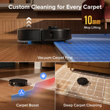 roborock Qrevo S Pro Robot Vacuum Cleaner with Mop, 18,500 Pa Suction, Upgraded from QV 35S, Anti-Tangle, Smart Obstacle Avoidance, Custom Carpet Strategy, 75°C Mop Self-Cleaning, All-in-One Dock