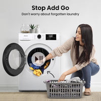 Hisense WF1G7021BW Freestanding 7 KG-Front Load Durable Inverter Washing Machine, Steam Wash-Quick Wash-15 Washing Programs-1200 RPM-White-Energy Rating B