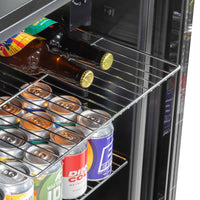 Dellonda Baridi Undercounter Drinks, Beer & Wine Fridge with Wire Shelves, Internal Light & Security Lock 85L, Black - DH13