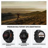 Garmin fēnix 8, 47mm Premium GPS smartwatch, AMOLED touchscreen, multisport, advanced health & training features,built-in LED flashlight, adventure watch with up to 16 days battery life, Slate Grey
