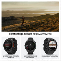 Garmin fēnix 8, 47mm Premium GPS smartwatch, AMOLED touchscreen, multisport, advanced health & training features,built-in LED flashlight, adventure watch with up to 16 days battery life, Slate Grey