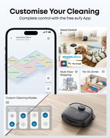 eufy New Robot Vacuum Cleaner With Mop,C28 Omni,Self-Cleaning Roller Mop,Upgraded from X10 Pro,15,000Pa Suction,All-in-1 Station,Tangle-Free,Auto Mop Wash&Dry,AI Obstacle Avoidance,LiDAR Navigation