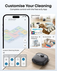 eufy New Robot Vacuum Cleaner With Mop,C28 Omni,Self-Cleaning Roller Mop,Upgraded from X10 Pro,15,000Pa Suction,All-in-1 Station,Tangle-Free,Auto Mop Wash&Dry,AI Obstacle Avoidance,LiDAR Navigation