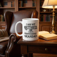 Mitibet Grandad Fathers Day Gift, Professional Retired Mug, Grandad Birthday Gifts, Funny Father Day Mugs, Best Dad Coffee Cup, Unusual Worlds Greatest Daddy Present, Travel Flask Drinkware, 11 Oz