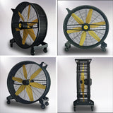 KIBONCY High Velocity Heavy Duty Metal Drum Fan, Industrial Floor Fan, With 360° Adjustable Tilt, For Commercial, Factory, Basement B