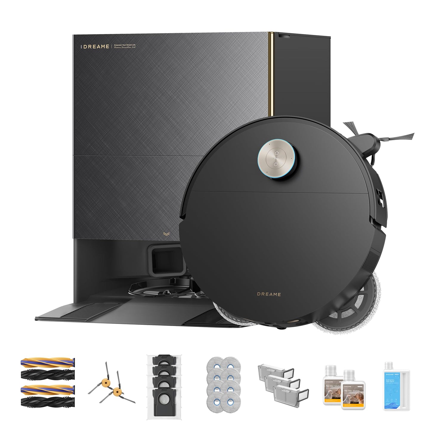 DREAME X60 MAX Ultra Full Robot Vacuum Cleaner and Mop, Upgraded X50 Series, 3.13" (8cm), Ultra-Thin Design, 35,000Pa Suction, Self-Emptying and Recharging, Self-Cleaning Mop