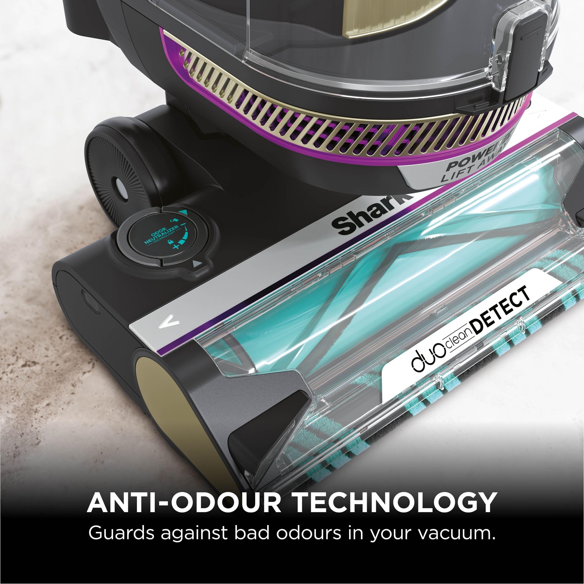 Shark PowerDetect Corded Upright Vacuum Cleaner, DuoClean Detect, Reverse Clean, Anti Hair Wrap Plus, Anti-Allergen, 8m Cord, 1.3L, Dusting Brush, Pet, Crevice, Multi Surface Tools & Bag, AZ3900UKTBK
