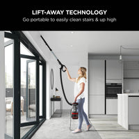 Shark Corded Upright Vacuum Cleaner 1.1L with Lift-Away Technology, Pet Model, LED Headlights, Anti-Allergen, 8m Cord, 750W, Pet, Crevice & Multi-Surface Tools, Red/Black, NV602UKT