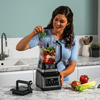 Ninja 3-in-1 Food Processor & Blender with 5 Automatic Programs: Blend, Max Blend, Chop, Mix, Puree, 1.8L Bowl, 2.1L Jug, 700ml Cup, 1200W, Dishwasher Safe Parts, Auto-iQ, Black BN800UK