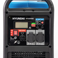 Hyundai 3200W / 3.2kW Petrol Inverter Generator, Pure Sine Wave Output, Lightweight, Quiet with Electric Start, 3 Year Warranty