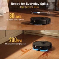 roborock Qrevo S Pro Robot Vacuum Cleaner with Mop, 18,500 Pa Suction, Upgraded from QV 35S, Anti-Tangle, Smart Obstacle Avoidance, Custom Carpet Strategy, 75°C Mop Self-Cleaning, All-in-One Dock