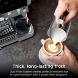 Ninja Luxe Premier 3-in-1 Coffee Machine, Latte, Cappuccino, Cold Brew & Espresso Maker With Built in Bean Grinder & Milk Frother, Easy to Use, 4 Automated Froth Presets, Gun Metal ES601UKGM