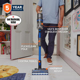 Vax HomePro Pet Cordless Stick Vacuum Cleaner, HairWrap Resist, FlexiClean Pole, Easy Empty Bin, Pet, Stair and Crevice Tools Included, Up to 45 min Runtime, LED Lights, Graphite and Blue, CLSV-HPKP